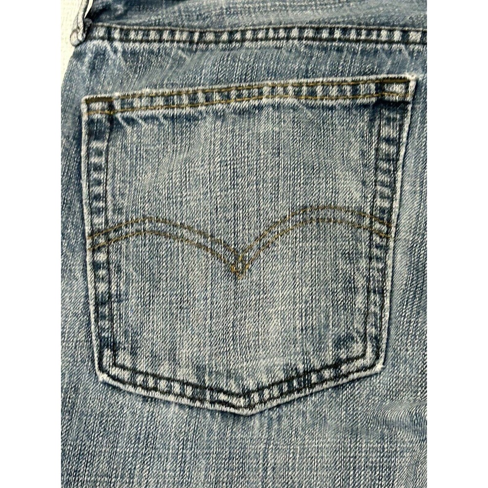 Levi's 514 Jeans Mens Size 36x30 Blue Straight Leg Distressed (34 X 28 1/2) - Picture 15 of 16